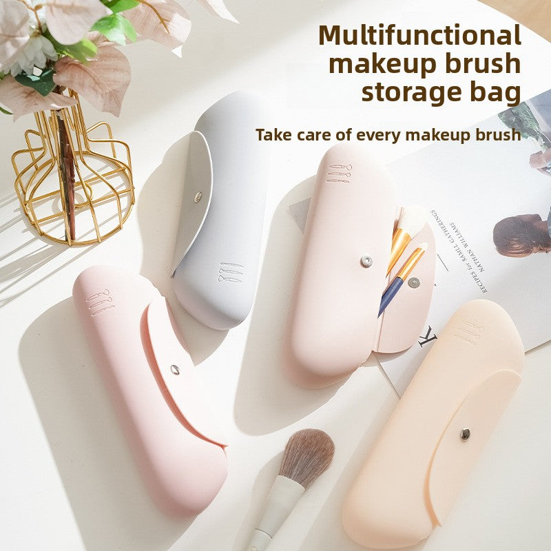 Silicone Cosmetic Brush Storage Bag Travel Portable Makeup Organizer