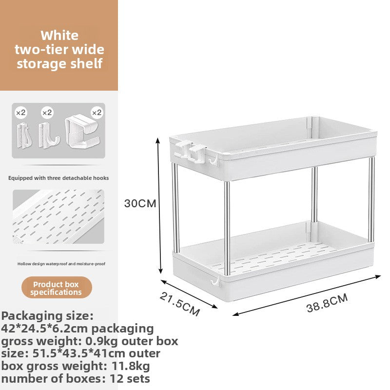 Multi-Layer Mobile Storage Trolley for Home Organization