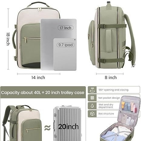 luggage convenient carry-on essentials travel backpack