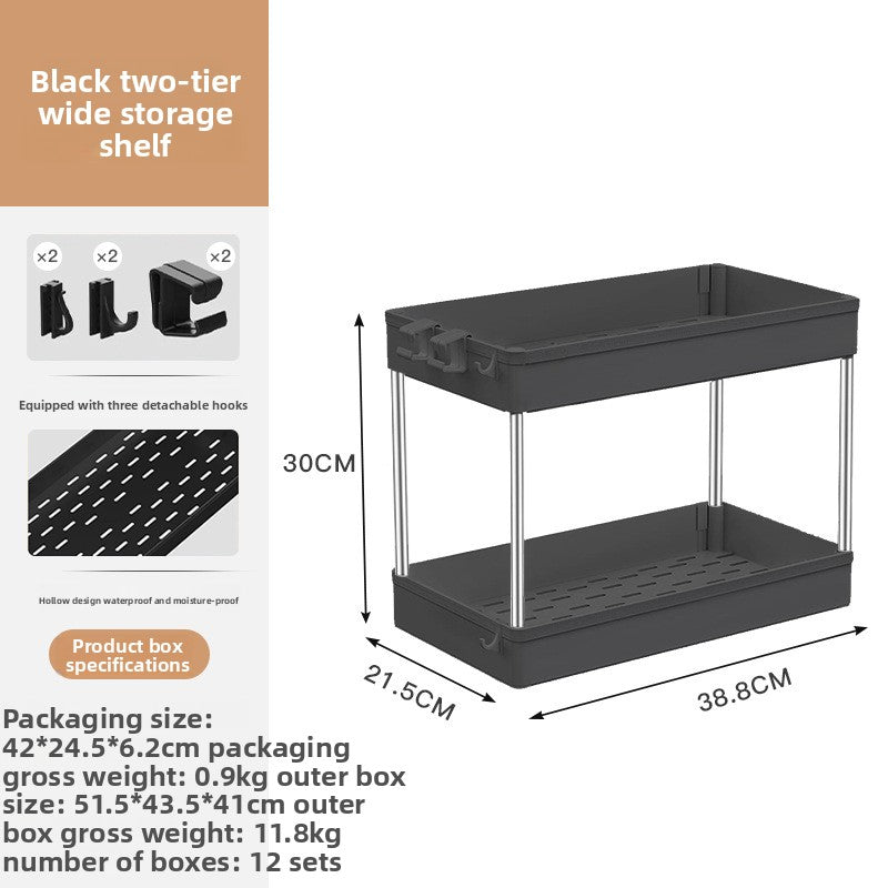 Multi-Layer Mobile Storage Trolley for Home Organization